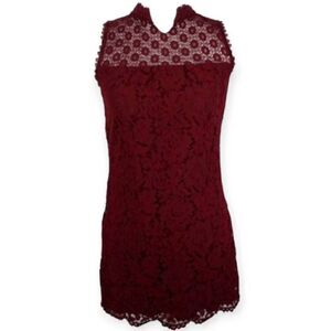 XHILARATION BURGUNDY LACE DRESS SZ.XS EUC